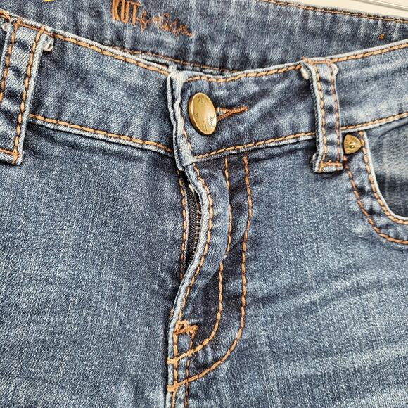 KUT from the Kloth So Low Kate Low-Rise Skinny Blue Jeans Women's Size 10 - Picture 4 of 12